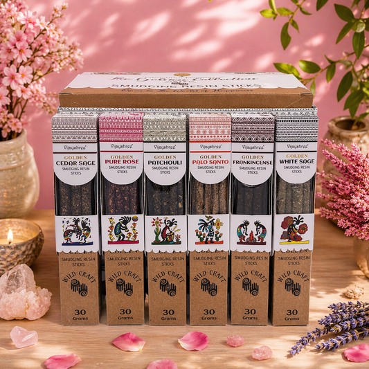 Bâtons de résine de purification dorés