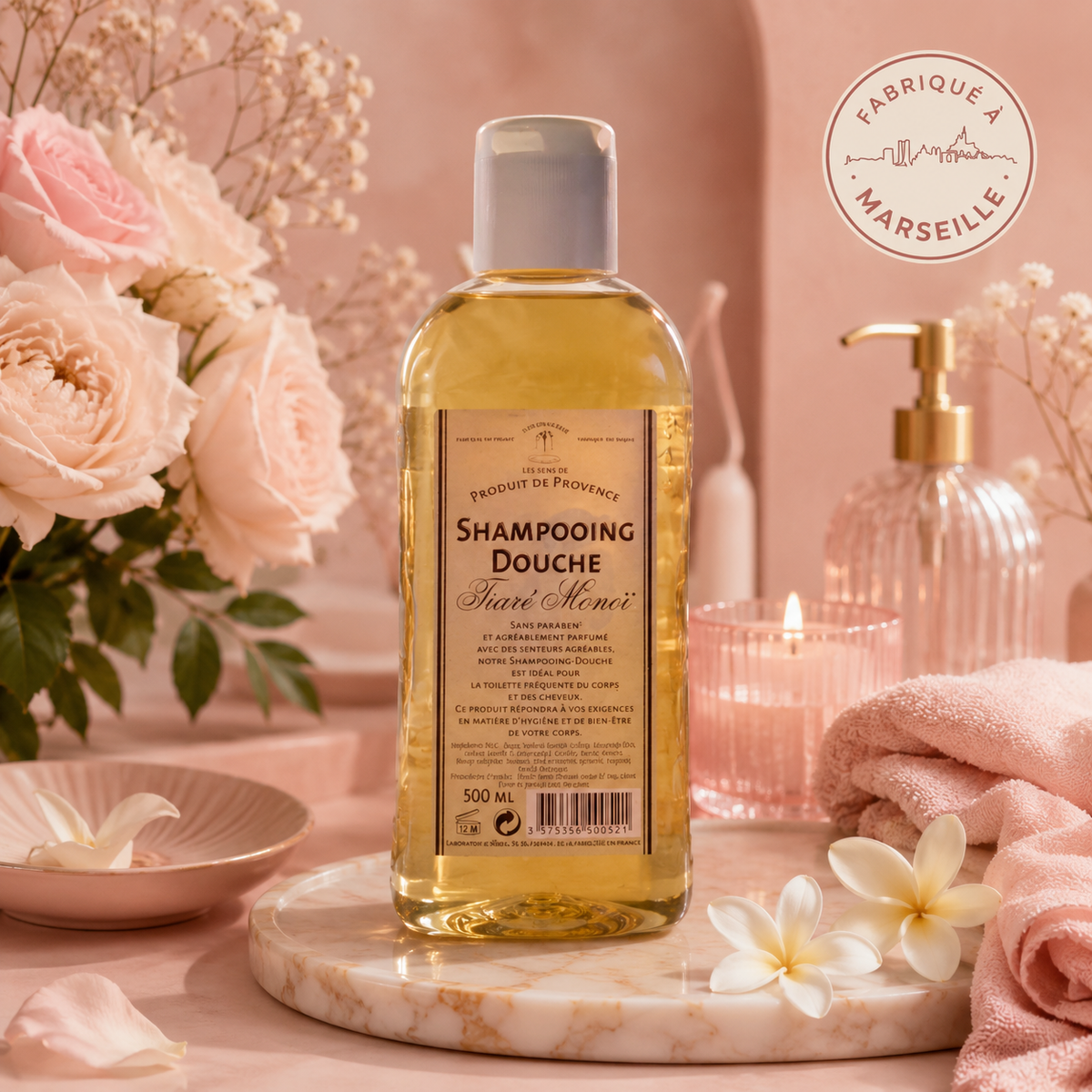 Shampooing douche - TIARÉ MONOÏ - 500 ml