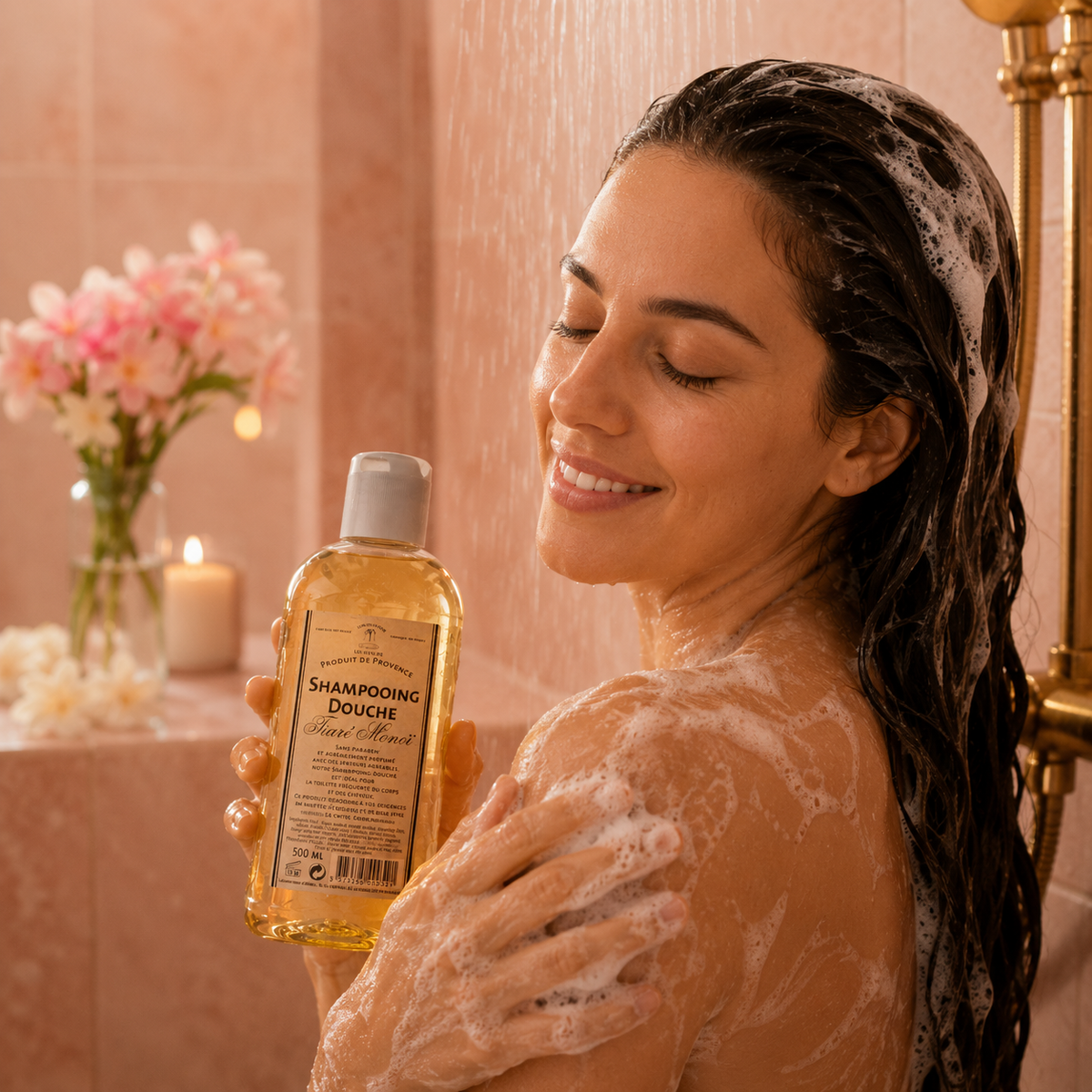 Shampooing douche - TIARÉ MONOÏ - 500 ml
