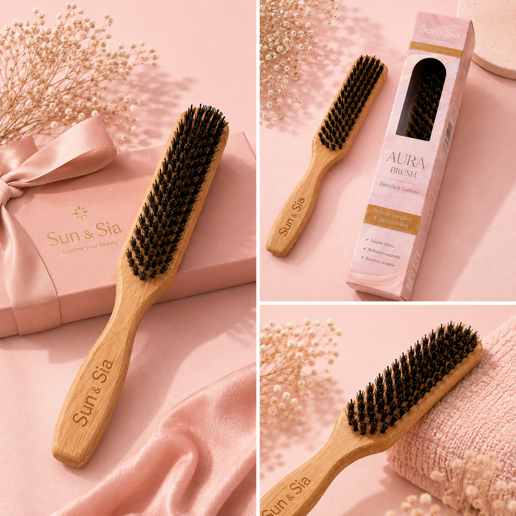 Brosse Aura - Démêle, lisse & sublime les cheveux