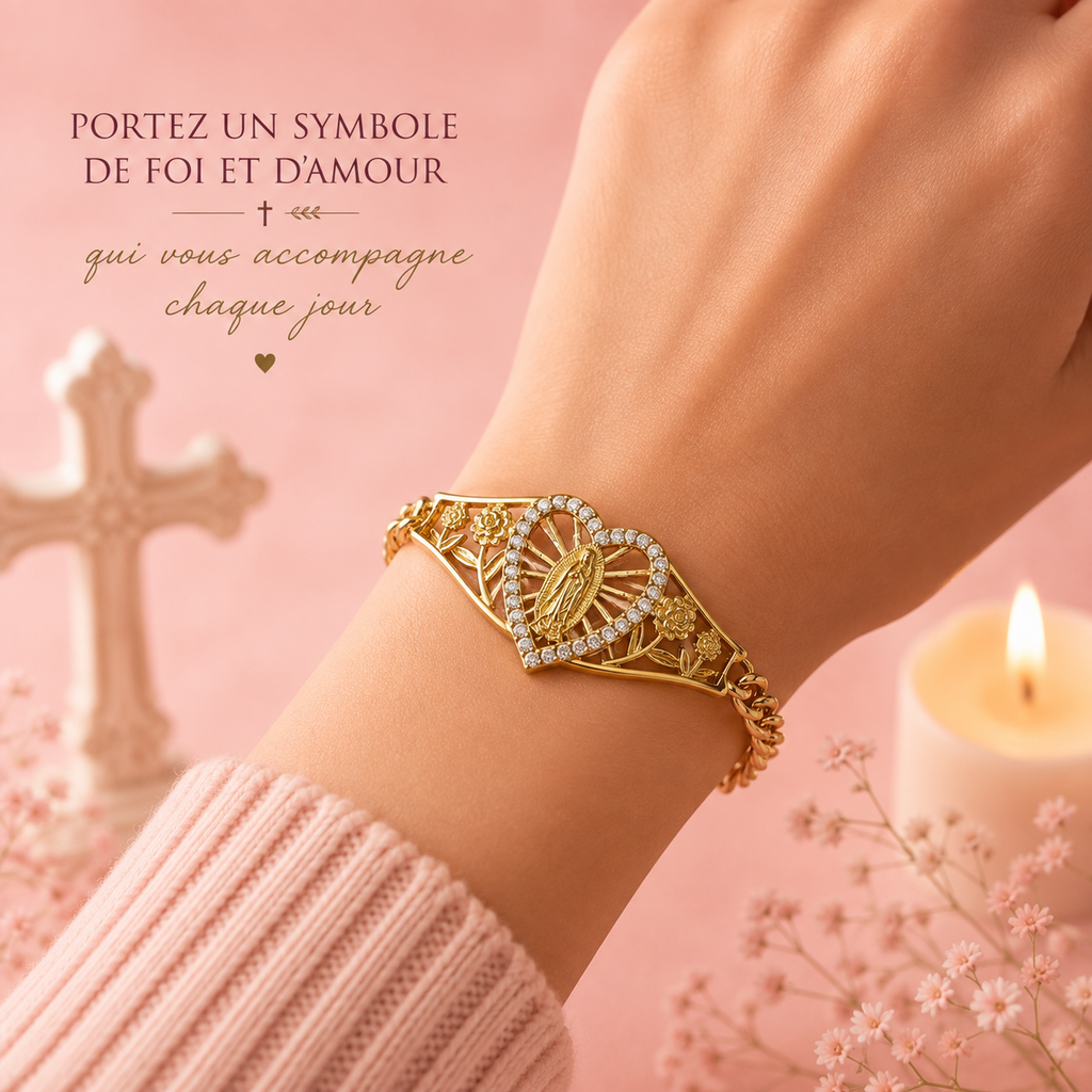 Bracelet Vierge Marie – Cœur de Protection
