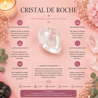 Pierre roulée Cristal de roche - Taille L