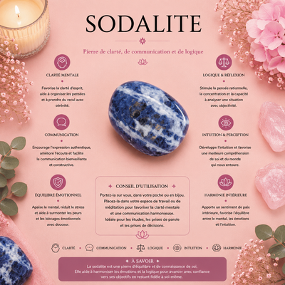 Pierre roulée Sodalite - Taille L