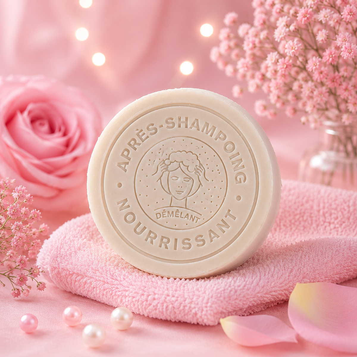Après-shampooing solide nourrissant au lait d'ânesse bio – Tous cheveux