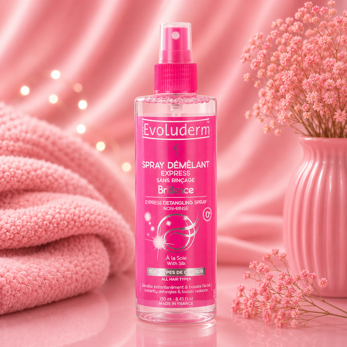 Spray démêlant express brillance sans rinçage - 250 ml