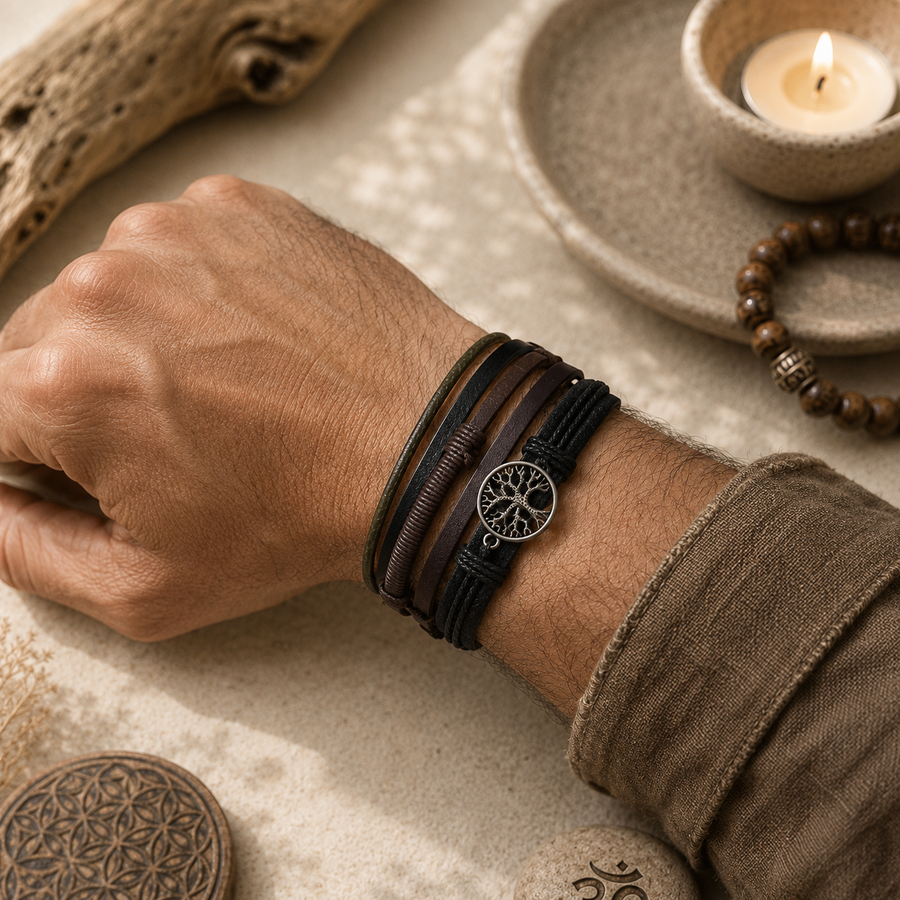 Set de Bracelets pour Homme – Sombre 🖤