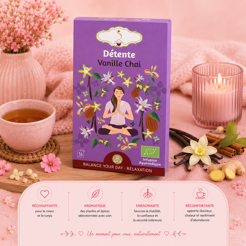 Tisane bio "DÉTENTE" - Idéale le soir aux arômes envoûtants