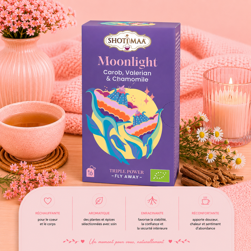 Tisane bio "MOONLIGHT" - Calmer l'esprit, se détendre & favoriser un sommeil paisible