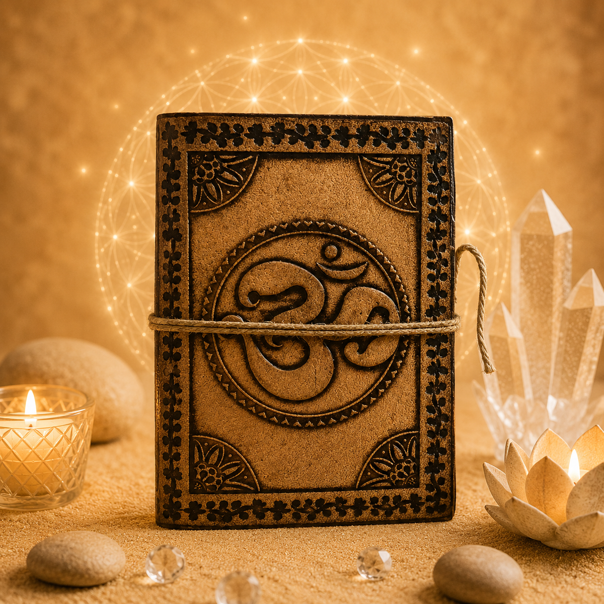 Carnets ésotériques en cuir taille moyenne (12,5 x 9 cm) - 8 modèles