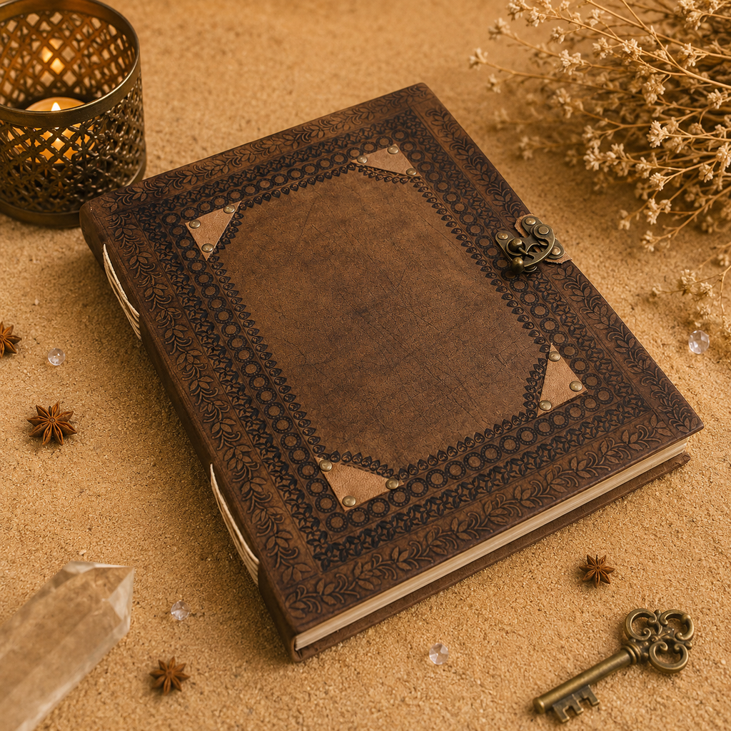 Carnet en cuir extra large personnalisable (25x32,5 cm)