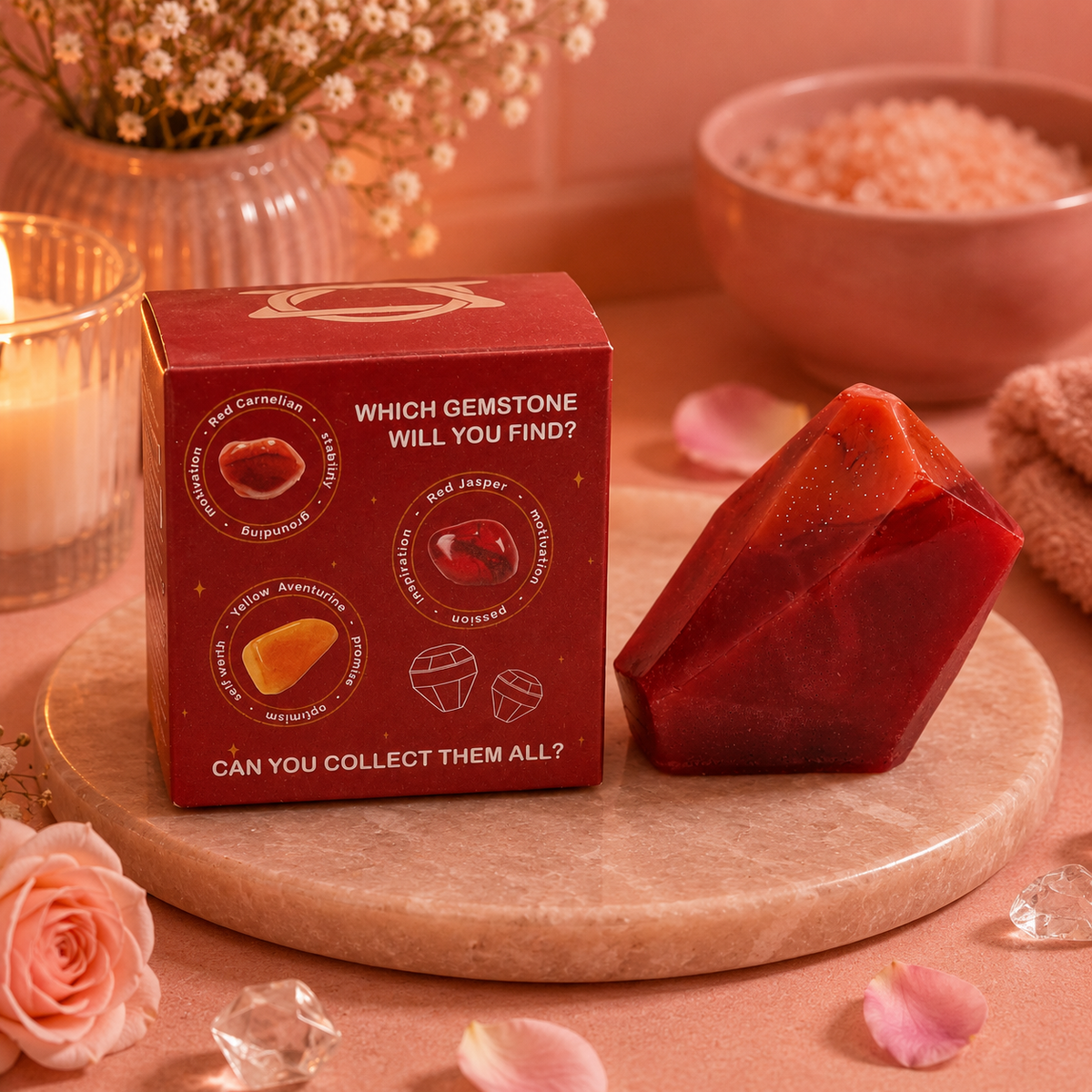 Savons élémentaires cristal - 4 éléments - 110 g