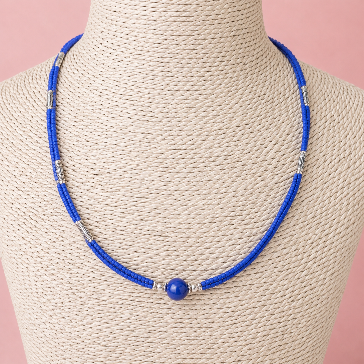 Collier népalais en perles extra-fines - 2 rangées - Plusieurs variantes