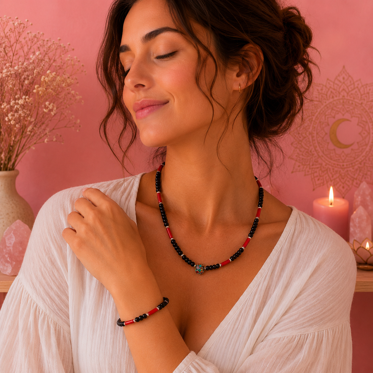 Parure collier & bracelet du Népal - Plusieurs variantes