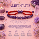 Bracelets double puissance avec pierres précieuses - Améthyste