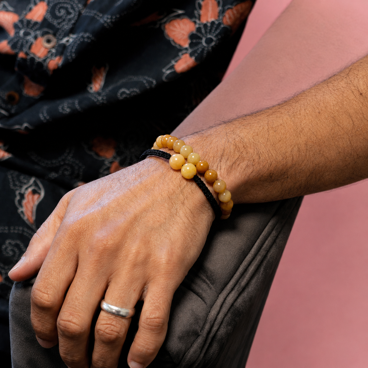 Bracelets double puissance avec pierres précieuses - Aventurine jaune