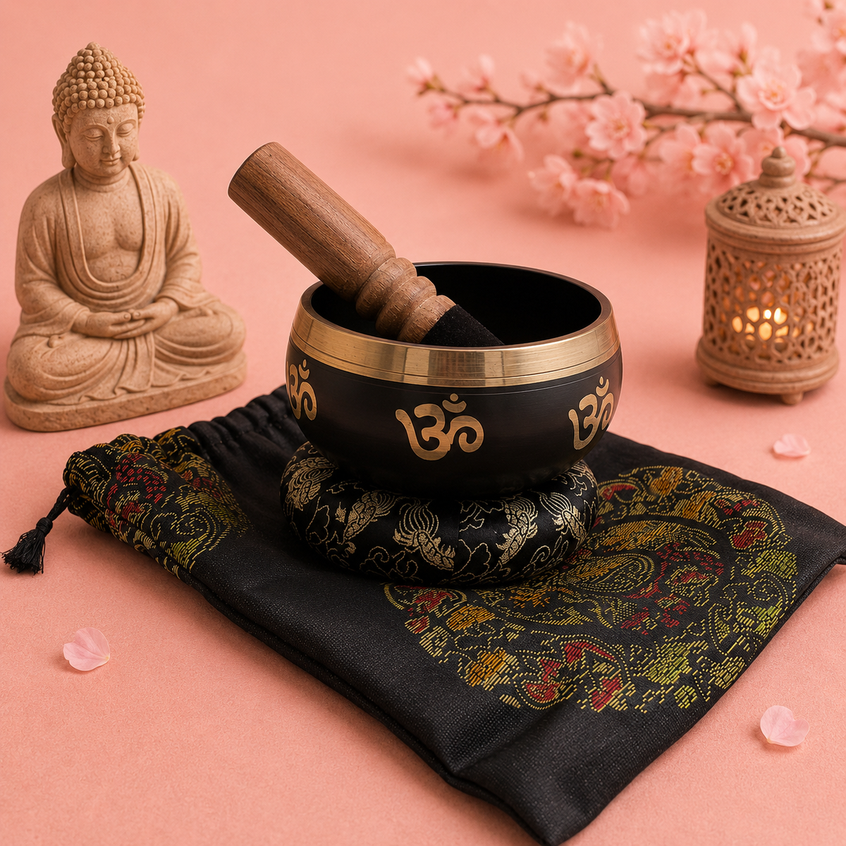 Ensemble de Bols chantants tibétains au choix – FLEUR DE LOTUS - FLEUR DE VIE - YOGA OM
