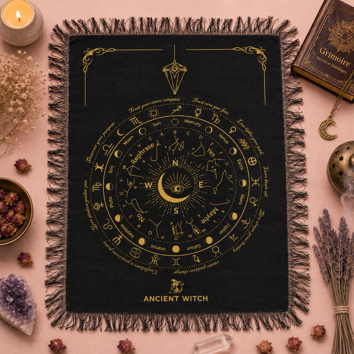 Tapis de divination pour pendule (9 modèles)
