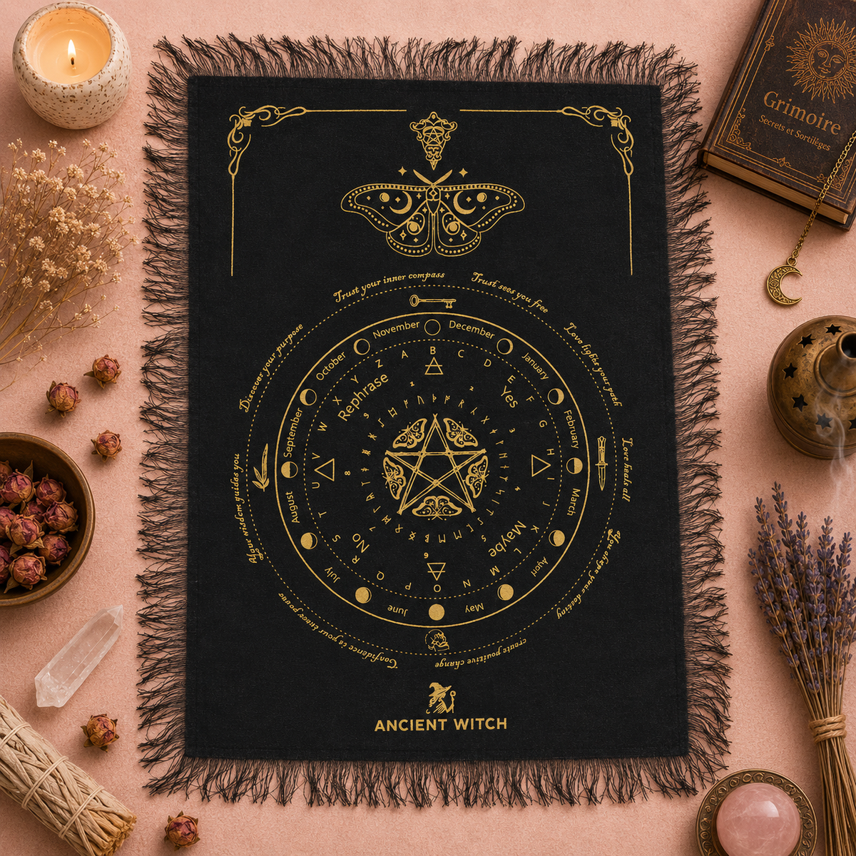 Tapis de divination pour pendule (9 modèles)