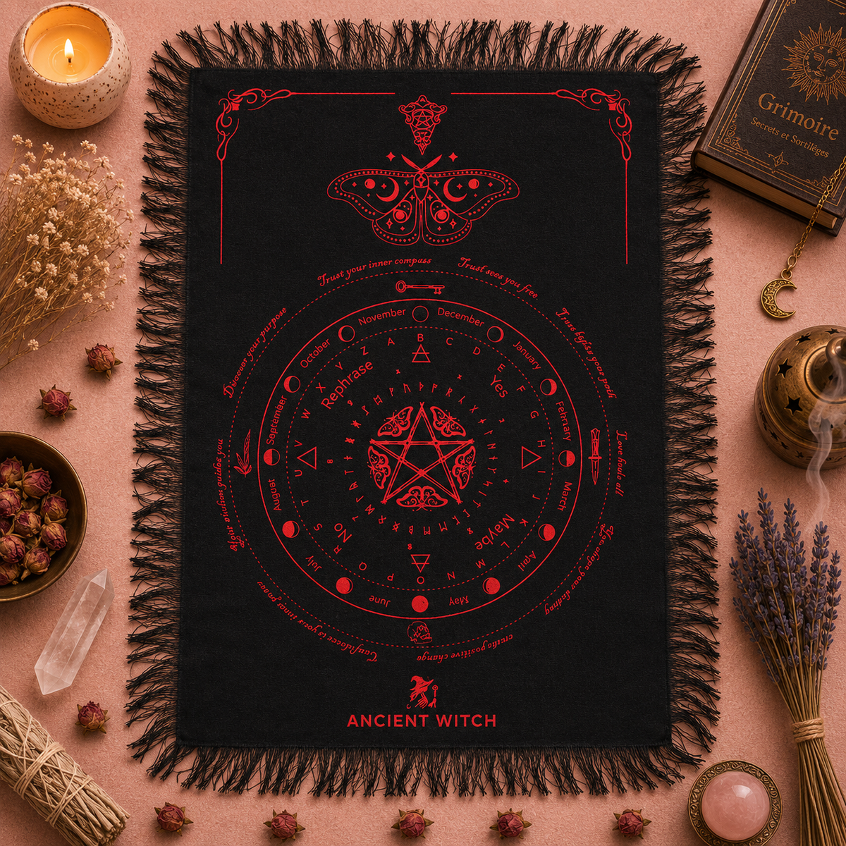 Tapis de divination pour pendule (9 modèles)