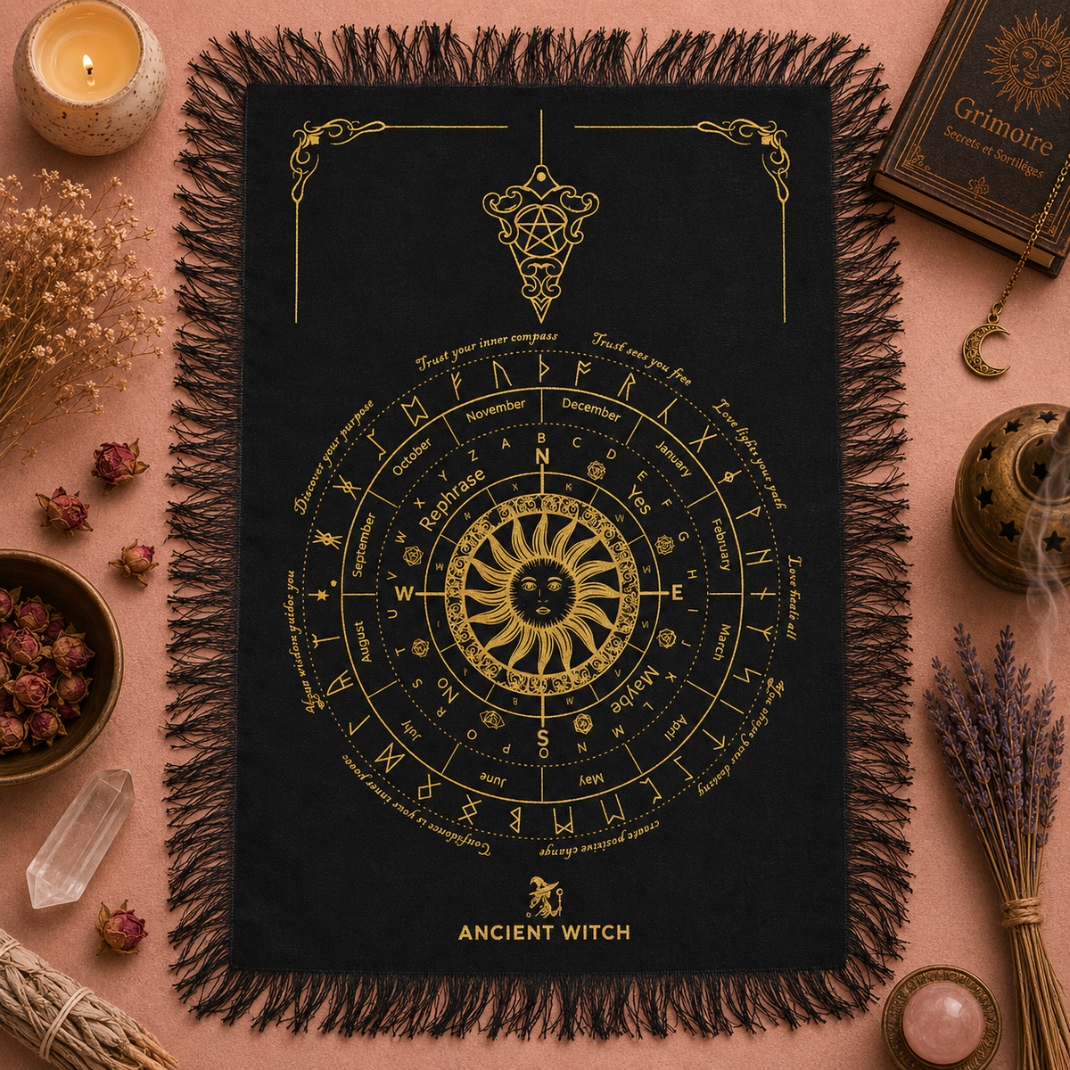 Tapis de divination pour pendule (9 modèles)