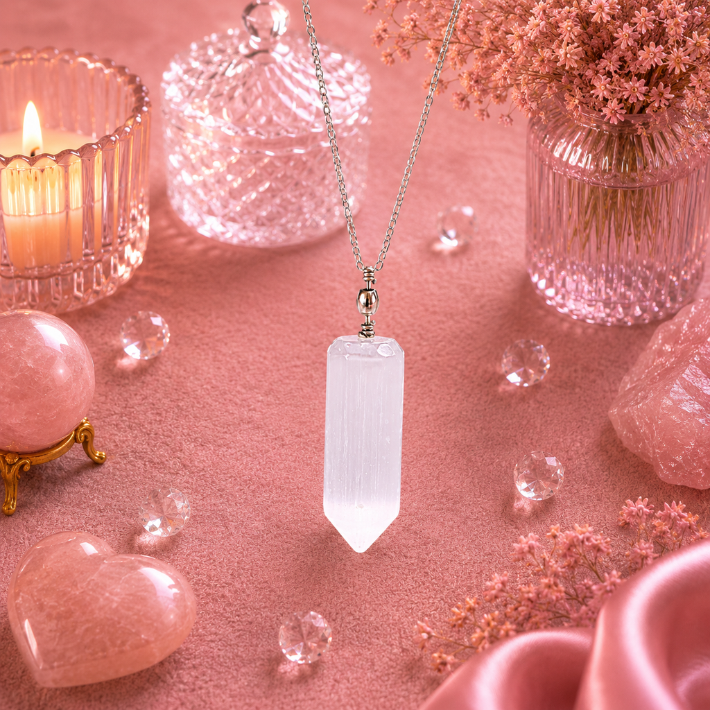 Pendentif en sélénite (plusieurs modèles)
