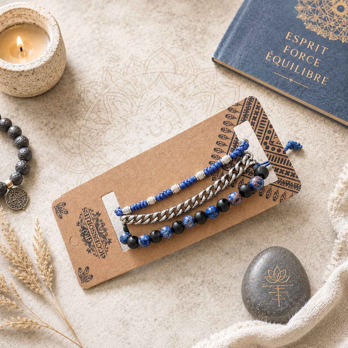 Set de bracelets pour Homme Premium – Med Set Blues
