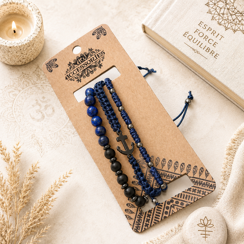 Set de bracelets pour Homme Premium – Med Set Blues