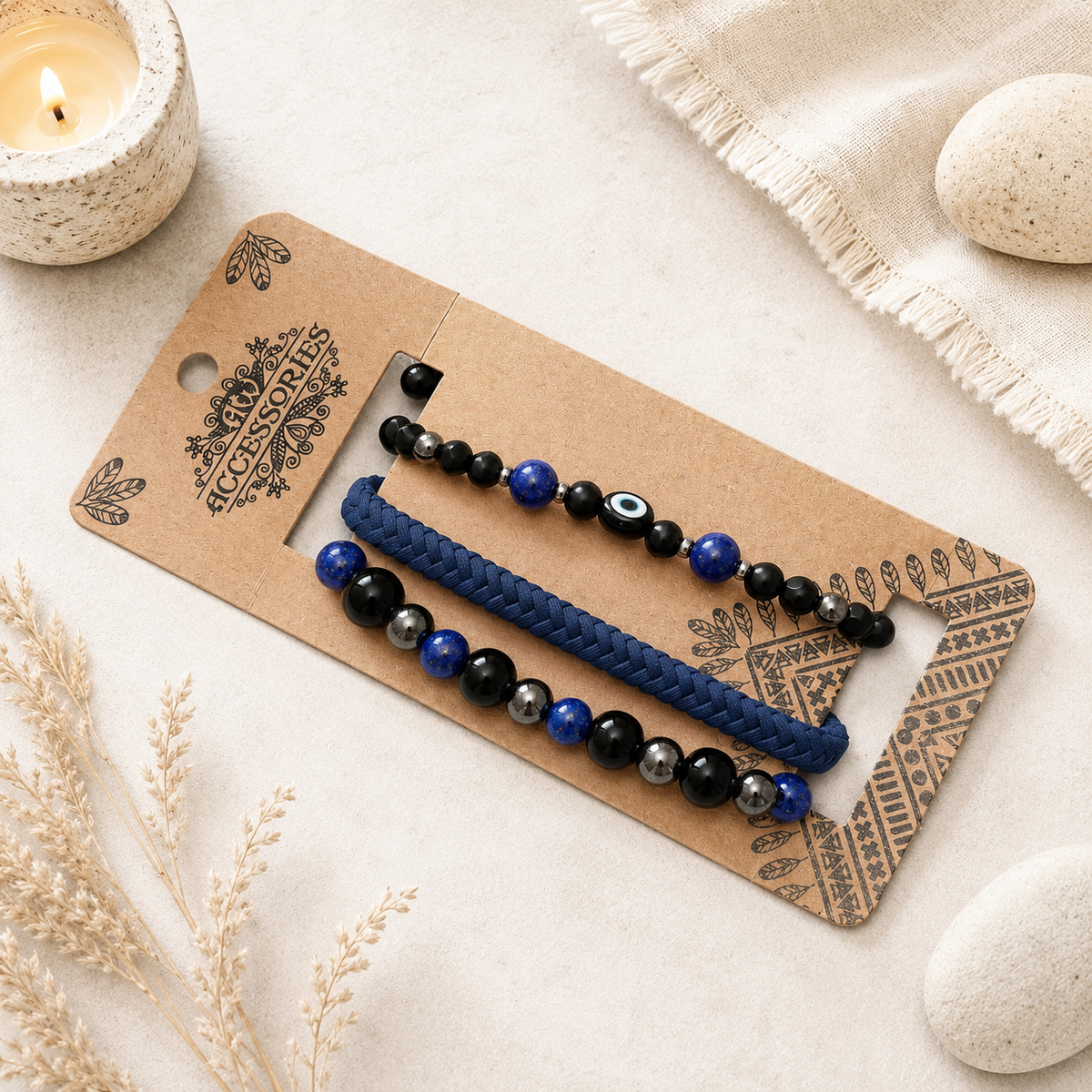 Set de bracelets pour Homme Premium – Med Set Blues