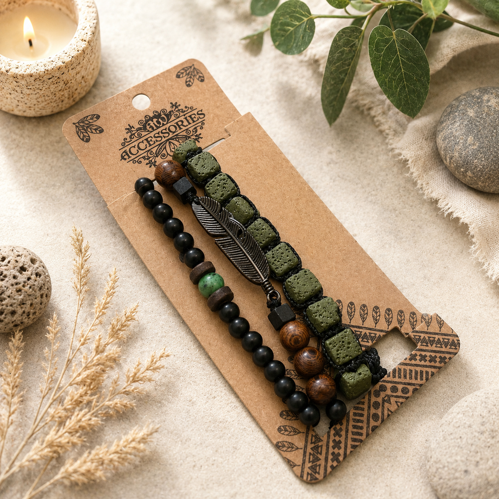 Set de bracelets pour Homme Premium – Outdoor Greens