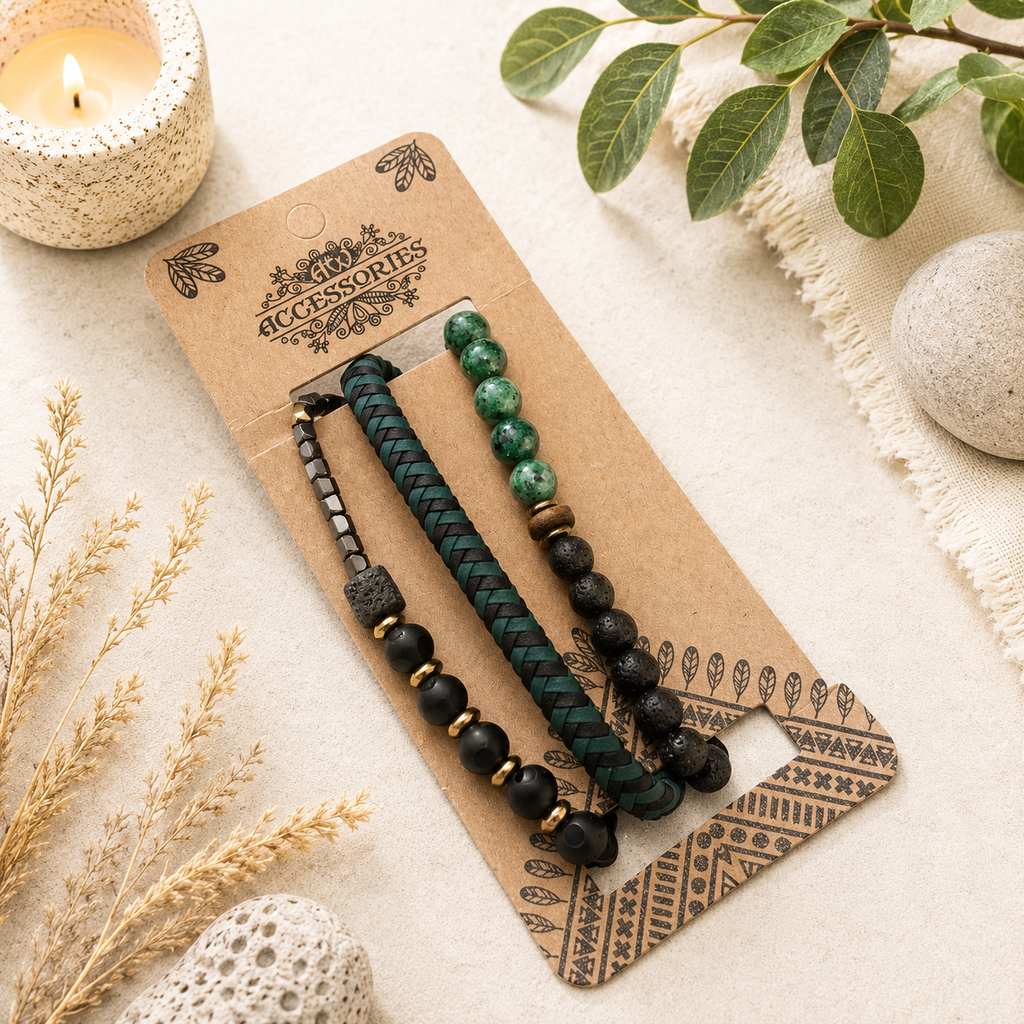 Set de bracelets pour Homme Premium – Outdoor Greens