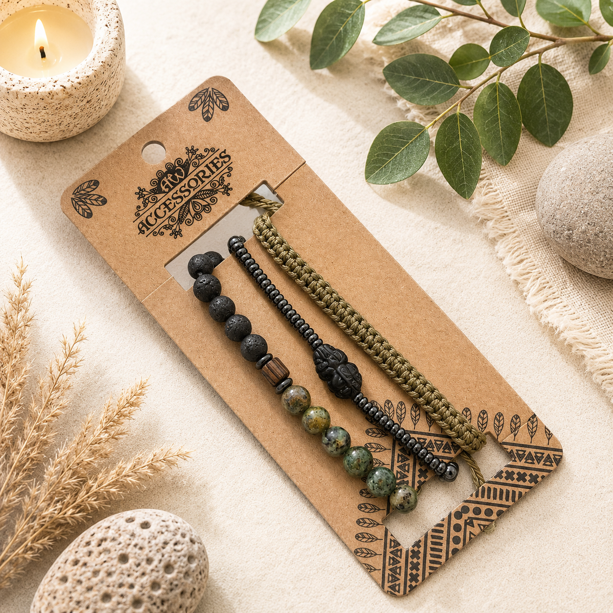 Set de bracelets pour Homme Premium – Outdoor Greens
