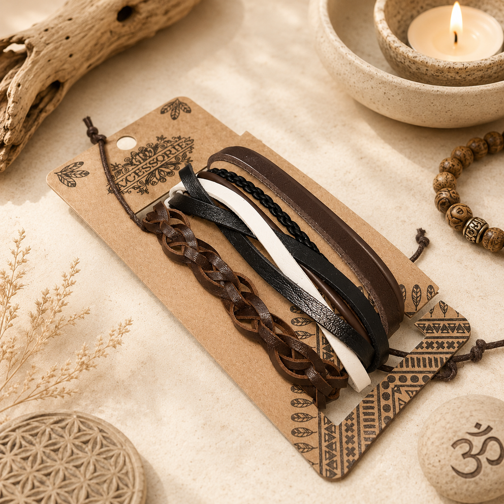 Set de Bracelets pour Homme – Sombre 🖤