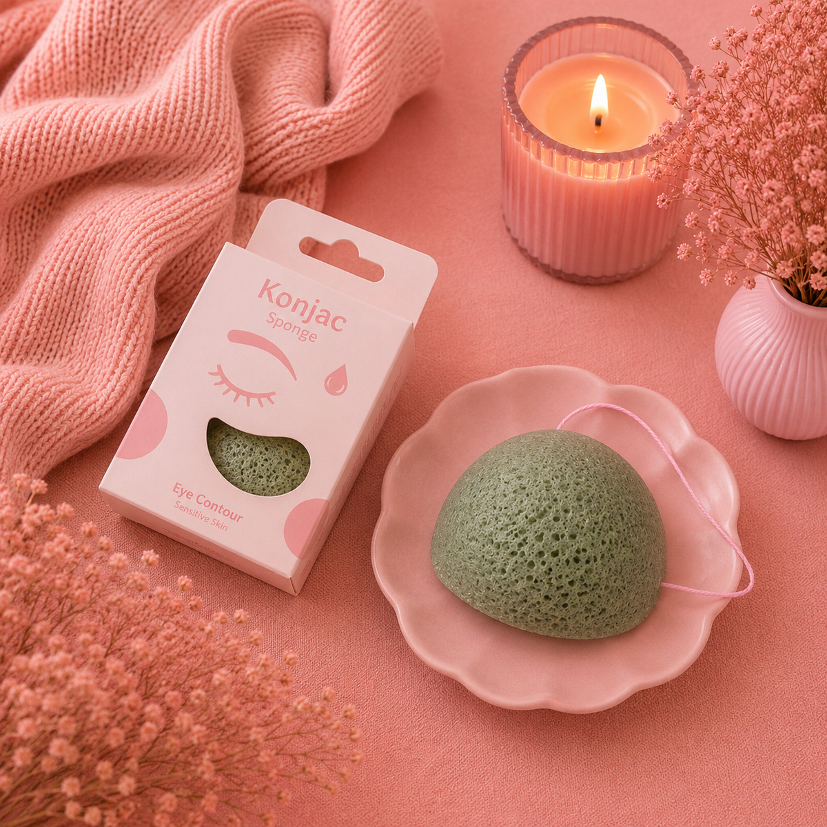 Éponge konjac spéciale yeux (2 variantes)