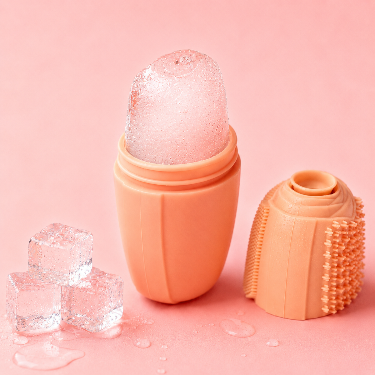 Rouleau de glace en silicone pour le visage