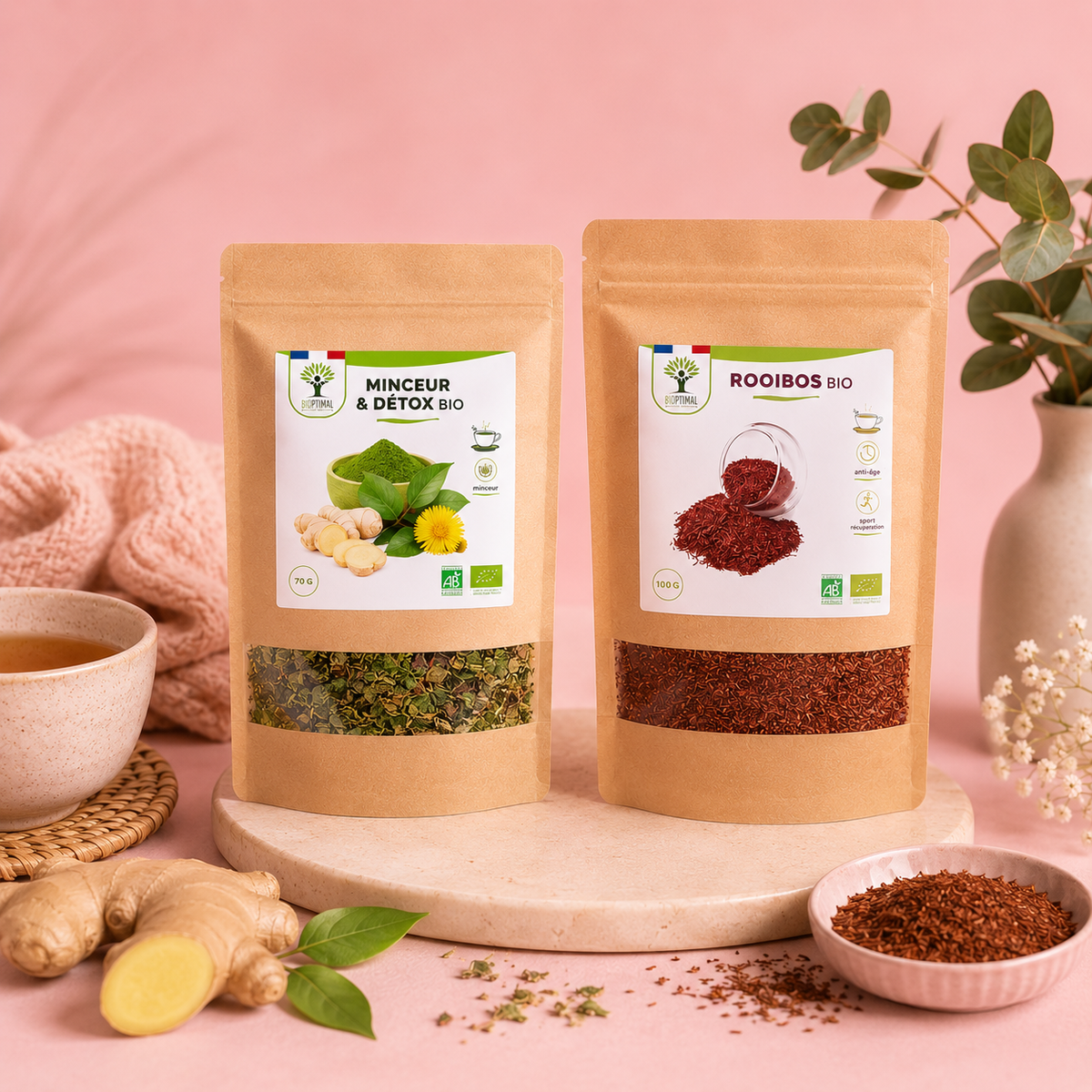 Lot thé brûleur de graisse + thé anti-stress relaxant