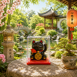 Mini Maneki neko solaire en boîte (plusieurs variantes)