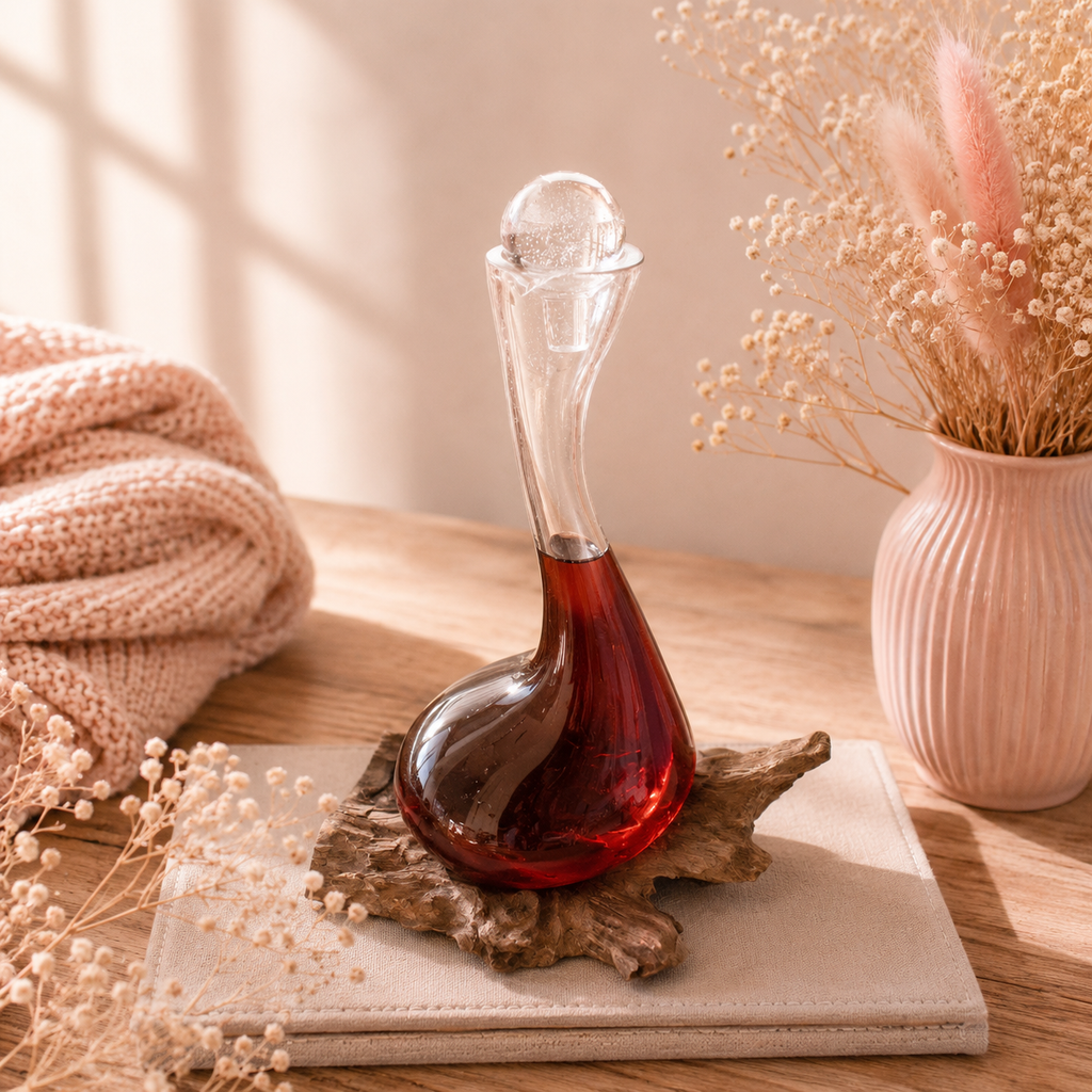 Vase en verre soufflé sur racine (plusieurs variantes)