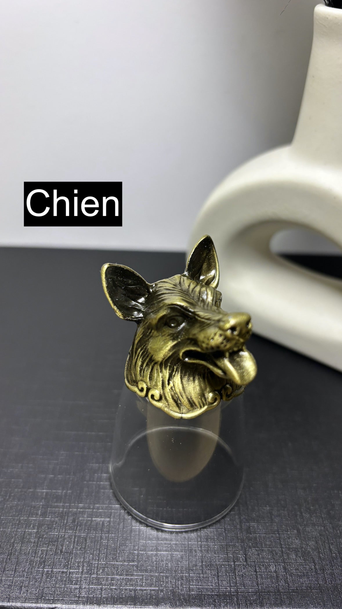 Coffret 12 verres à shot (25 ml) - Créatures du zodiaque chinois - Bronze antique (vente à l'unité)