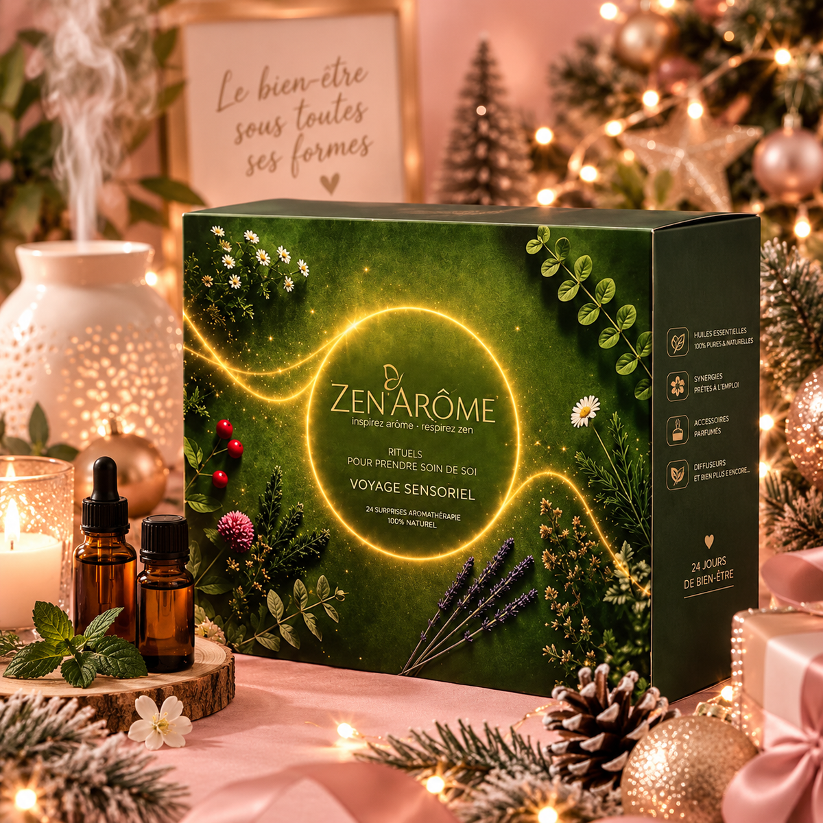 Calendrier de l’Avent Aromathérapie - 24 cases - QUANTITÉ LIMITÉE
