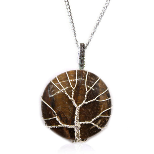 Collier Arbre de vie – Œil de tigre