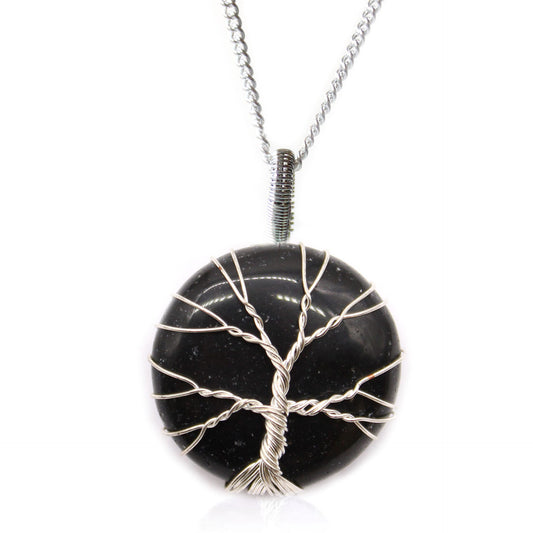 Collier Arbre de vie – Onyx noir