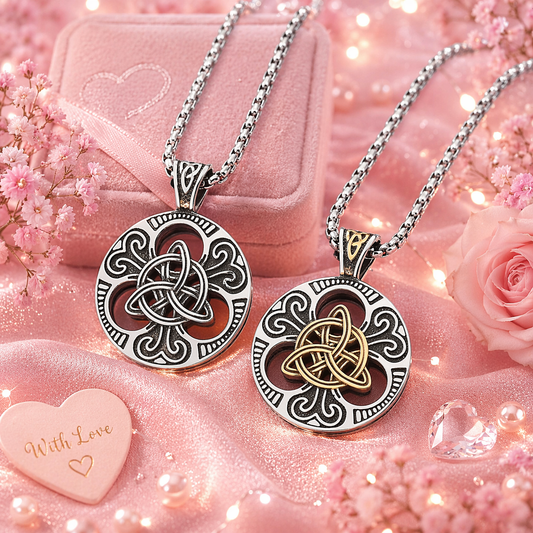 Collier à nœud d'amour irlandais de style viking pour homme (2 variantes)
