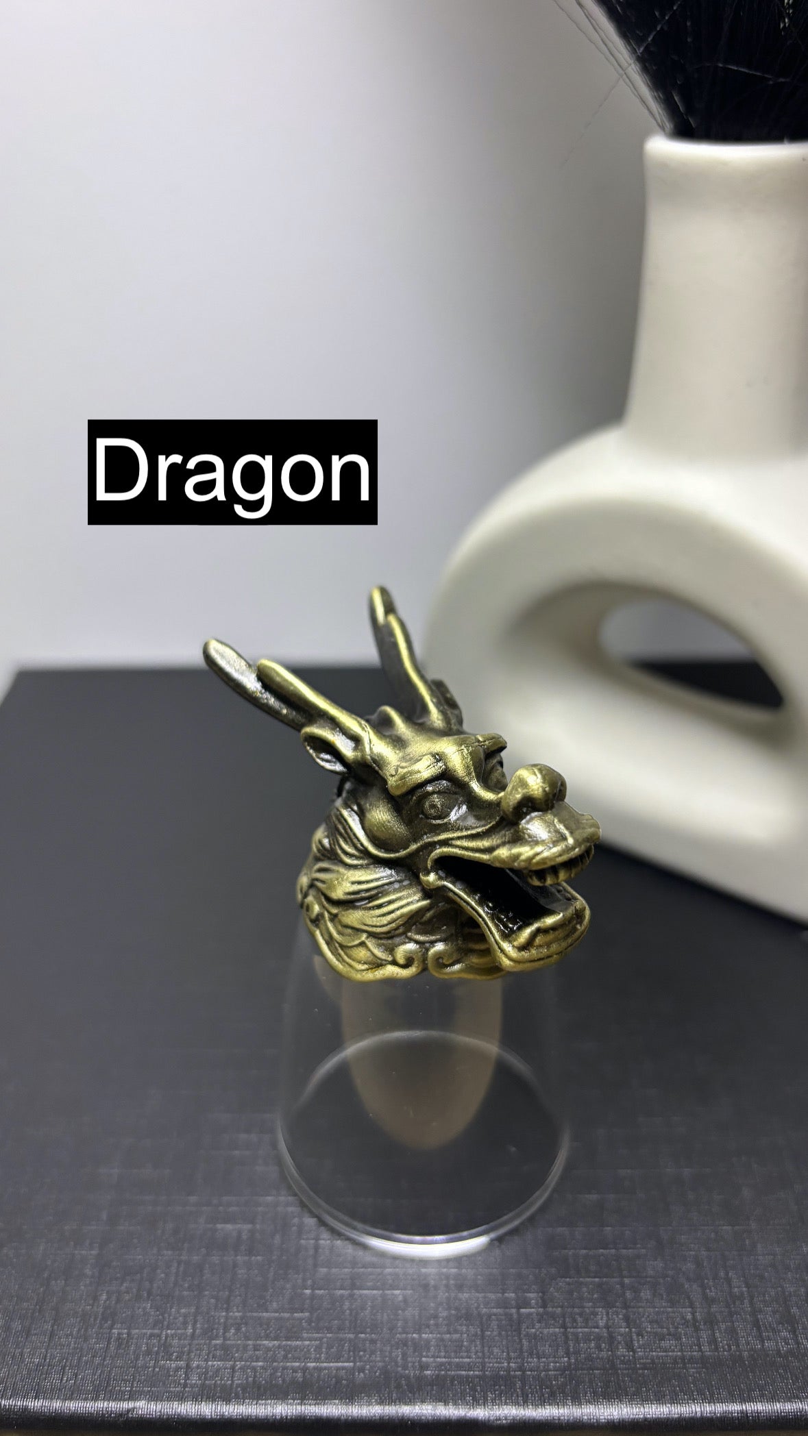 Coffret 12 verres à shot (25 ml) - Créatures du zodiaque chinois - Bronze antique (vente à l'unité)