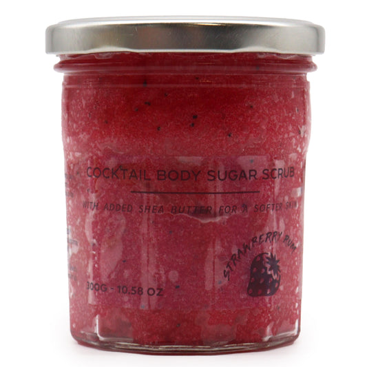 Gommage corporel au sucre parfumé - RHUM FRAISE - 300 g
