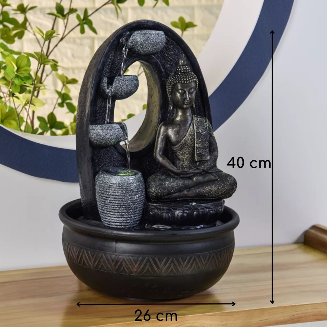 Fontaine Bouddha Harmonie (26x26x40 cm)