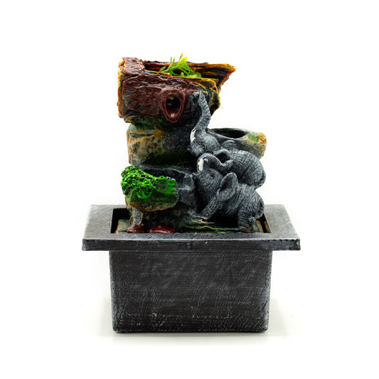 Fontaine de table Feng shui - L'Éléphant amoureux - 20 cm