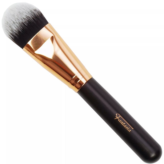 Pinceau à maquillage avec virole couleur cuivre