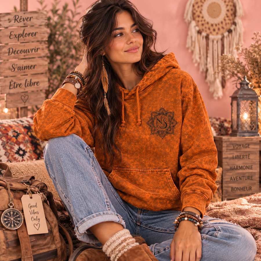 Sweat à Capuche Nomad Sari – L'Esprit Bohème & Nomade (4 tailles)