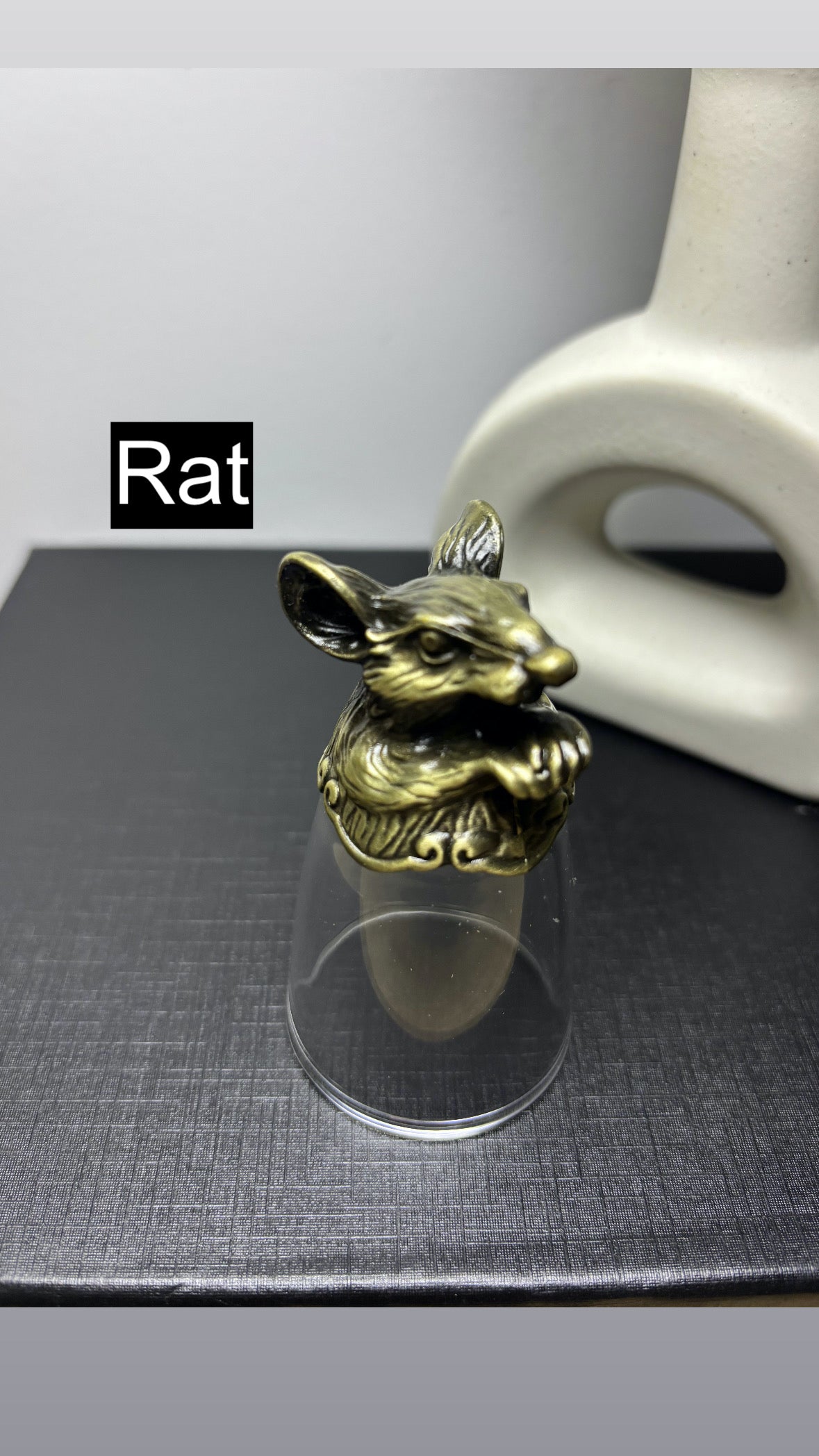 Coffret 12 verres à shot (25 ml) - Créatures du zodiaque chinois - Bronze antique (vente à l'unité)