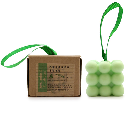 Savon de massage - MENTHE VERTE & EUCALYPTUS - 170 g